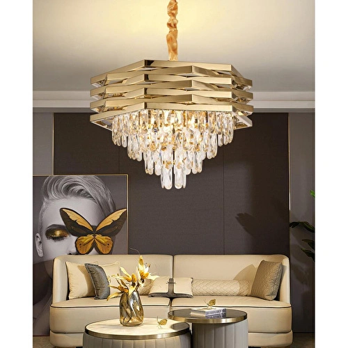 Apliqa Corde 50'lik Gold Kaplamalı Kristal Avize