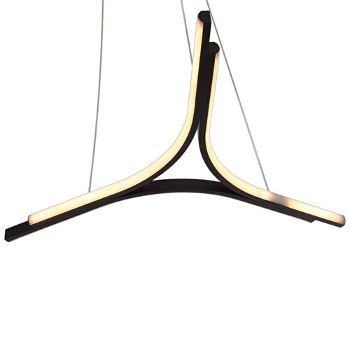 Apliqa Simon Mat Siyah Boyalı 30 Watt Led 300k Salon Oturma Odası Genç Odası Ledli Avize