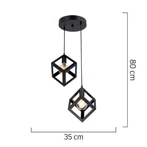 Apliqa Cup 2li Siyah Sarkıt Modern Genç Odası Mutfak Retro Salon Sarkıt Avize Apliqa Cup 2li Siyah Sarkıt Modern Genç Odası Mutfak Retro Salon Sarkıt Avize