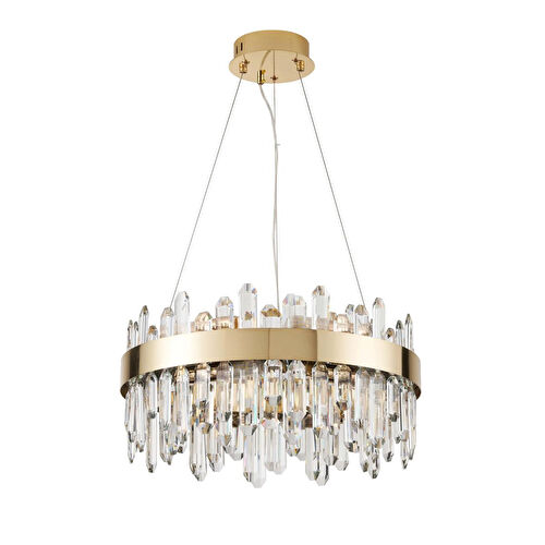 Apliqa Linfred 50'lik Gold Kristal Taşlı Modern Salon Avize Apliqa Linfred 50'lik Gold Kristal Taşlı Modern Salon Avize