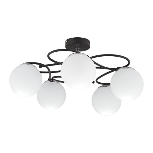 Apliqa Rodonit 5li Siyah Krom Beyaz Camlı Modern Sarkıt Genç Odası Yatak Odası Retro Salon Avize Apliqa Rodonit 5li Siyah Krom Beyaz Camlı Modern Sarkıt Genç Odası Yatak Odası Retro Salon Avize