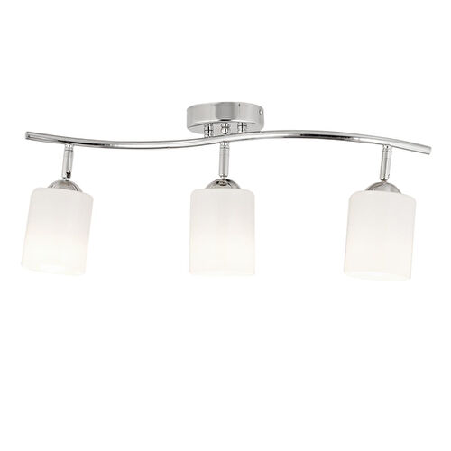 Apliqa Riley 3lü Krom Spot Bardak Camlı Modern Koridor Mutfak Salon Plafonyer Avize