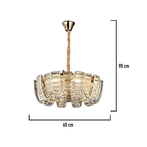 Apliqa Loya 60'lik Gold Kristal Taşlı Oturma Odası, Salon Sarkıt Avize Apliqa Loya 60'lik Gold Kristal Taşlı Oturma Odası, Salon Sarkıt Avize