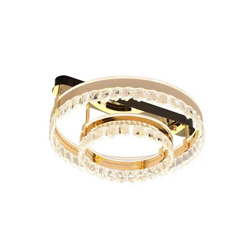 Apliqa Canel Gold İki Katlı 122 Watt Kristal Taşlı Modern Led Plafonyer Led Avize Apliqa Canel Gold İki Katlı 122 Watt Kristal Taşlı Modern Led Plafonyer Led Avize