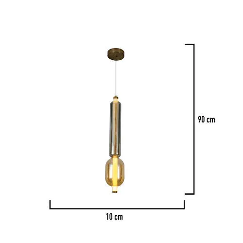 Apliqa Noemi 12 Watt Tekli Gold Modern Tekli Sarkıt Avize