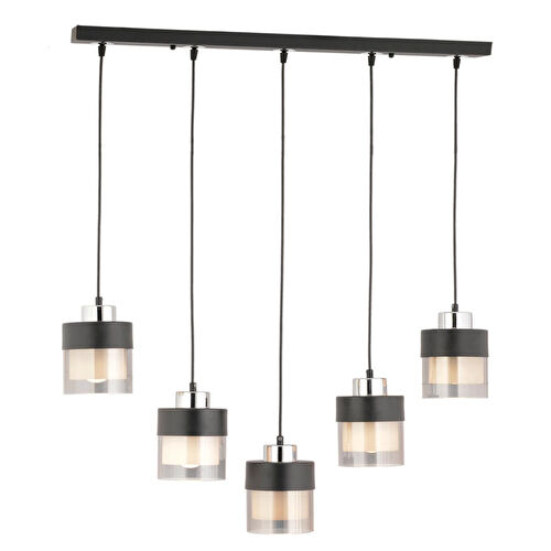 Apliqa Boris 5 Li Sıralı Siyah-krom Sarkıt Modern Genç Odası Mutfak Salon Sarkıt Avize Apliqa Boris 5 Li Sıralı Siyah-krom Sarkıt Modern Genç Odası Mutfak Salon Sarkıt Avize