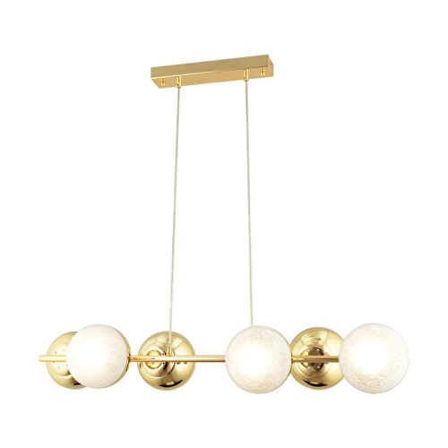 Apliqa Berca 6li Gold Avi̇ze Modern Mutfak Yemek Masası Üstü Yatak Odası Salon Avize