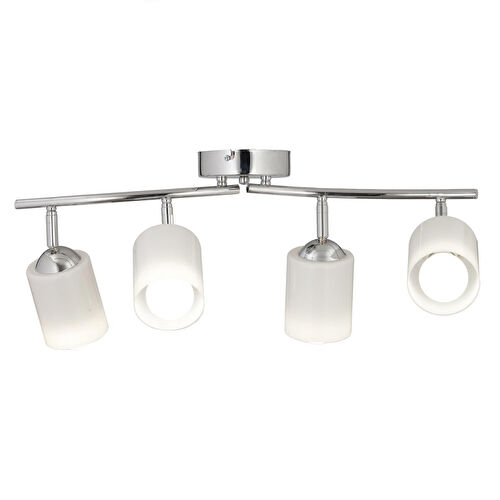 Apliqa Riley 4lü Krom Spot Bardak Camlı Modern Koridor Mutfak Salon Plafonyer Avize