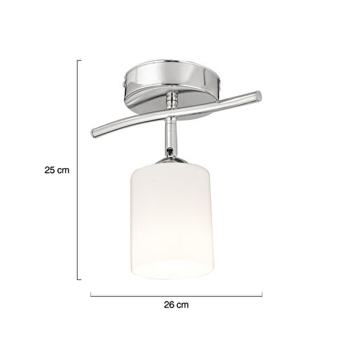 Apliqa Riley Tekli Krom Spot Bardak Camlı Modern Koridor Mutfak Salon Plafonyer Avize Apliqa Riley Tekli Krom Spot Bardak Camlı Modern Koridor Mutfak Salon Plafonyer Avize