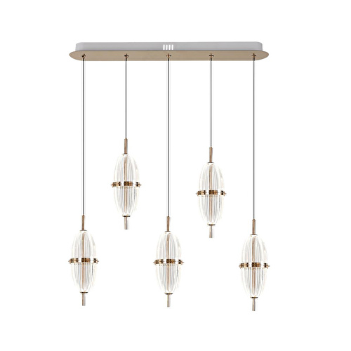 Apliqa Liona 5'li Sıralı 50 Watt Gold Kristalli Modern Salon Yemek Masası Üstü Sarkıt Led Avize Apliqa Liona 5'li Sıralı 50 Watt Gold Kristalli Modern Salon Yemek Masası Üstü Sarkıt Led Avize