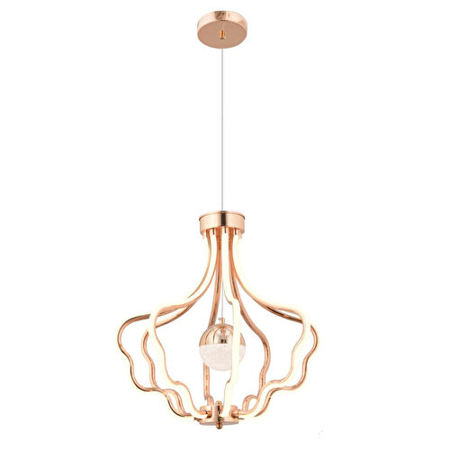 Apliqa Camelia Gold Kaplama 3 Renkli 50 Watt Ledli Modern Tasarım Oturma Odası,genç Odası,yatak Odası,salon Sarkıt Led Avize