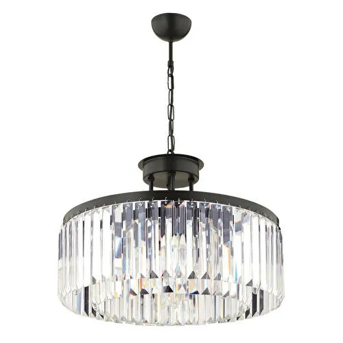 Apliqa Kanvas 45'lik Siyah Kristalli Taşlı Modern Tasarım Kristal Salon Avize