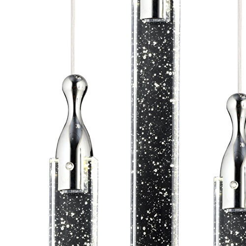 Apliqa Klaus 3'lü Yuvarlak 3 Renkli 48 Watt Krom Kristal Ledli Modern Oturma Odası Salon Sarkıt Avize