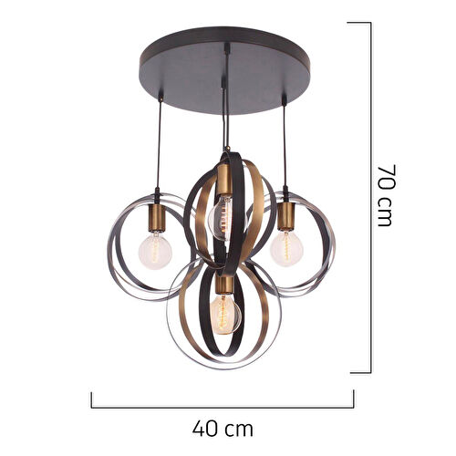 Apliqa Avanos 4'lü Modern Retro Sarkıt Mutfak Salon Avize