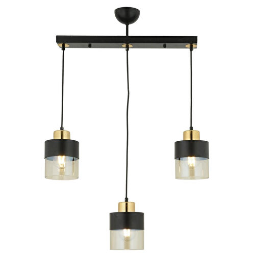 Apliqa Boris 3lü Sıralı Siyah Gold Sarkıt Modern Genç Odası Mutfak Retro Salon Avize Apliqa Boris 3lü Sıralı Siyah Gold Sarkıt Modern Genç Odası Mutfak Retro Salon Avize