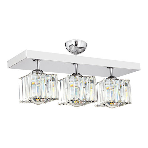 Apliqa Ri̇vi̇a 3 Lü Krom Kaplama Plafonyer Taşli Salon Avi̇ze