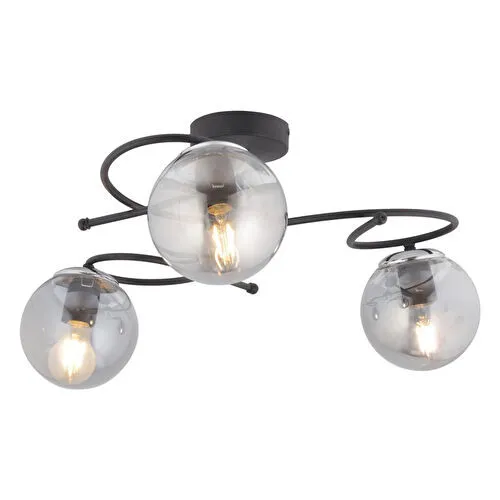 Apliqa Rodonit 3lü Siyah Krom Füme Camlı Modern Sarkıt Genç Odası Yatak Odası Retro Salon Avize Apliqa Rodonit 3lü Siyah Krom Füme Camlı Modern Sarkıt Genç Odası Yatak Odası Retro Salon Avize