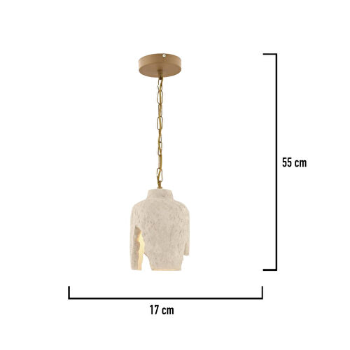 Apliqa Zoran Beton Tasarım Retro, Modern Sarkıt Avize