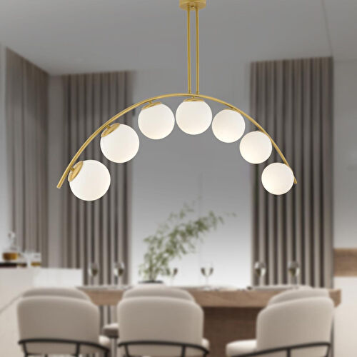 Apliqa Fralde 7 Li Gold Modern Mutfak Cafe Restoran Için Uygun Retro Salon Avize