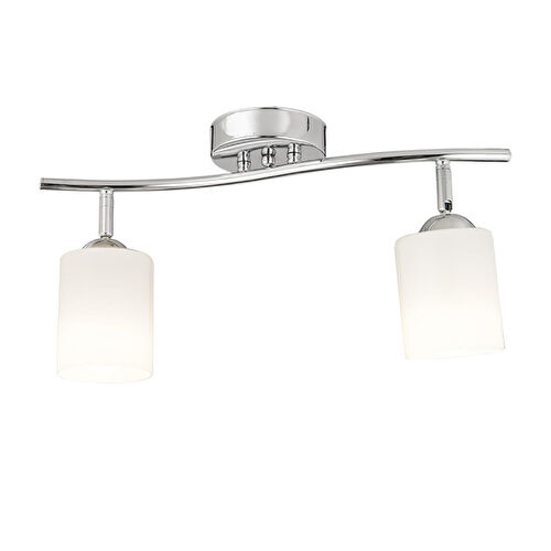 Apliqa Riley 2li Krom Spot Bardak Camlı Modern Koridor Mutfak Salon Plafonyer Avize