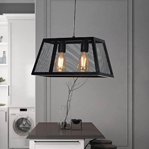 Apliqa Sılver 2 Li Küp Spor Modern Retro Sarkıt Mutfak Salon Avize