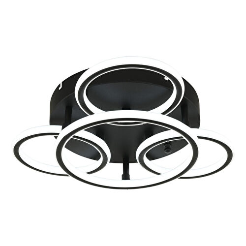 Apliqa Dalia Siyah 114 Watt Ledli Modern Mutfak Banyo Led Salon Plafonyer Avize
