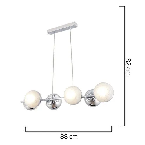 Apliqa Berca 6li Krom Avi̇ze Modern Mutfak Yemek Masası Üstü Yatak Odası Salon Avize