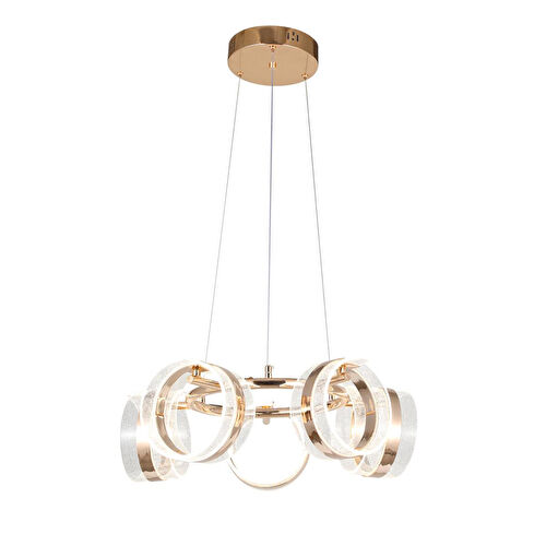 Apliqa Linea 5'li Gold Yuvarlak Salon Sarkıt Led Avize Apliqa Linea 5'li Gold Yuvarlak Salon Sarkıt Led Avize