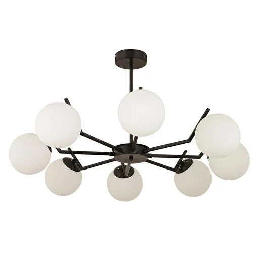 Apliqa Sara 8li Siyah Beyaz Camlı Modern Genç Odası Yemek Masası Üstü Retro Salon Avize Apliqa Sara 8li Siyah Beyaz Camlı Modern Genç Odası Yemek Masası Üstü Retro Salon Avize