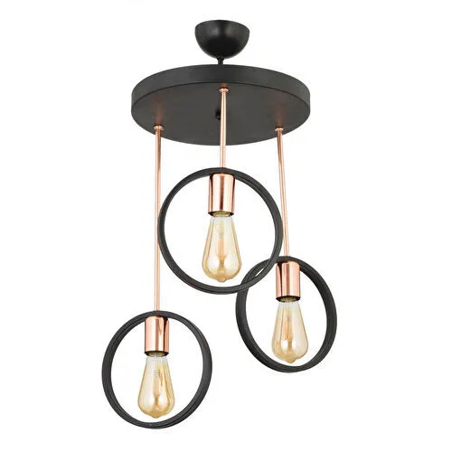 Apliqa Halka 3lü Yuvarlak Bakır Siyah Modern Koridor Mutfak Salon Retro Avize Apliqa Halka 3lü Yuvarlak Bakır Siyah Modern Koridor Mutfak Salon Retro Avize