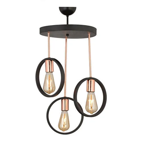 Apliqa Halka 3lü Yuvarlak Bakır Siyah Modern Koridor Mutfak Salon Retro Avize Apliqa Halka 3lü Yuvarlak Bakır Siyah Modern Koridor Mutfak Salon Retro Avize