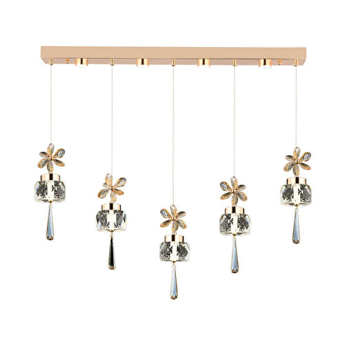 Apliqa Amaris 5'li Sıralı 3 Renkli 70 Watt Gold Kelebek Led Avize Kristal Ledli Modern Oturma Odası Salon Sarkıt Avize Apliqa Amaris 5'li Sıralı 3 Renkli 70 Watt Gold Kelebek Led Avize Kristal Ledli Modern Oturma Odası Salon Sarkıt Avize