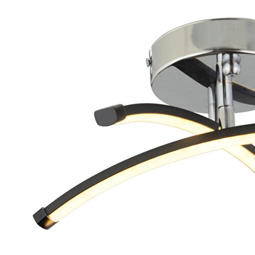 Apliqa Dosse 2li Siyah 15 Watt Plafonyer 3 Renkli Ledli Modern Mutfak Banyo Led Salon Sarkıt Avize