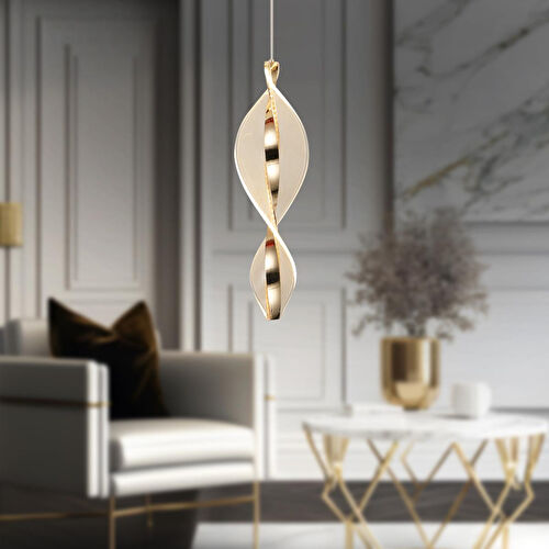 Apliqa Gupse Tekli 11 Watt Ledli Modern Tasarım Oturma Odası Salon Avize