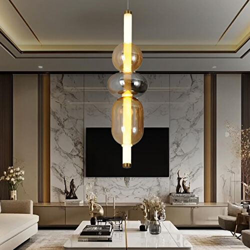 Apliqa Olca 12 Watt Tekli Gold Modern Tekli Sarkıt Avize