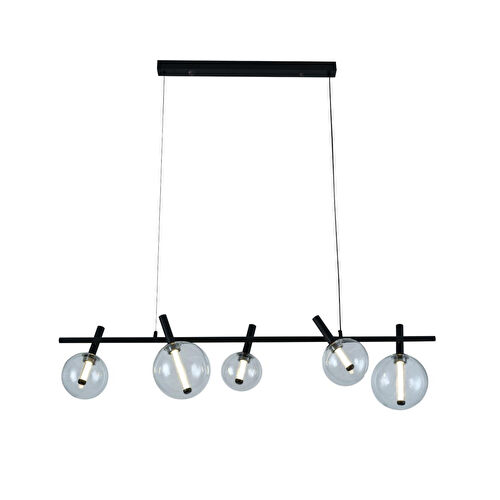 Apliqa Neval 5'li Sıralı Siyah Gold 7 Watt Yemek Masası Üstü, Salon Sarkıt Avize Apliqa Neval 5'li Sıralı Siyah Gold 7 Watt Yemek Masası Üstü, Salon Sarkıt Avize