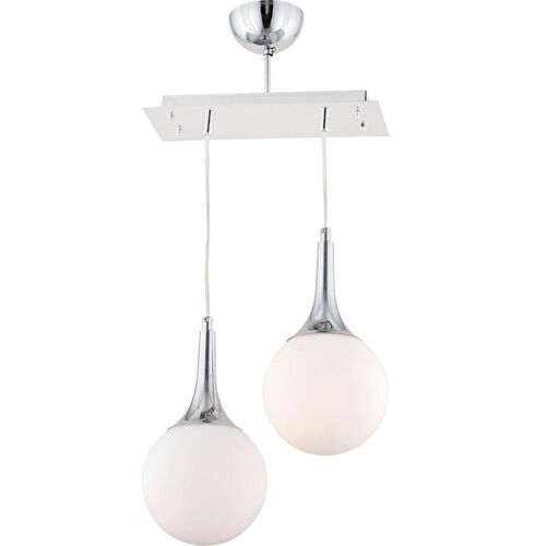 Apliqa Damla 2'li Sıralı Krom Modern Koridor Mutfak Salon Avize