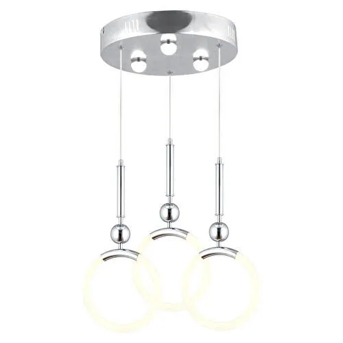 Apliqa Struer 3'lü Yuvarlak Krom Ledli 69 Watt Modern Koridor, Yatak Odası Salon Sarkıt Led Avize Apliqa Struer 3'lü Yuvarlak Krom Ledli 69 Watt Modern Koridor, Yatak Odası Salon Sarkıt Led Avize