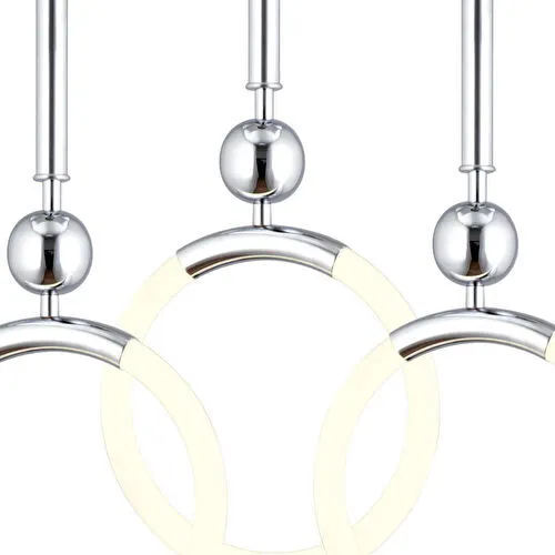 Apliqa Struer 3'lü Yuvarlak Krom Ledli 69 Watt Modern Koridor, Yatak Odası Salon Sarkıt Led Avize Apliqa Struer 3'lü Yuvarlak Krom Ledli 69 Watt Modern Koridor, Yatak Odası Salon Sarkıt Led Avize