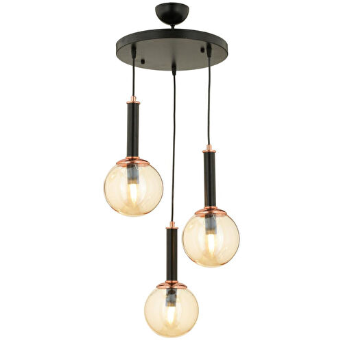 Apliqa Erna 3lü Sarkıt Yuvarlak Siyah Modern Genç Odası Mutfak Retro Salon Sarkıt Avize Apliqa Erna 3lü Sarkıt Yuvarlak Siyah Modern Genç Odası Mutfak Retro Salon Sarkıt Avize