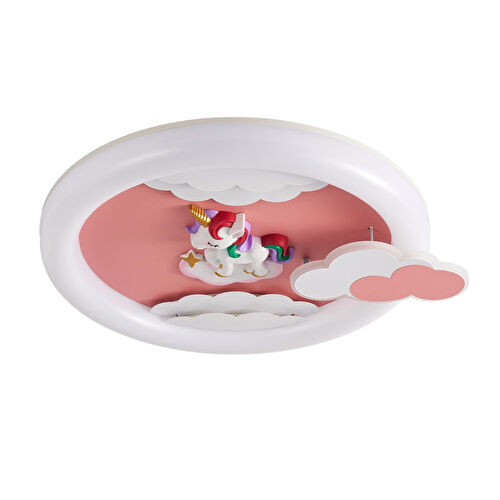 Apliqa Page Ledli Unicorn Desenli Plafonyer Çocuk Odası Avize