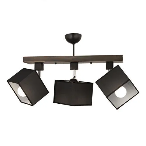 Apliqa Grande 3lü Siyah Modern Koridor Mutfak Salon Plafonyer Avize