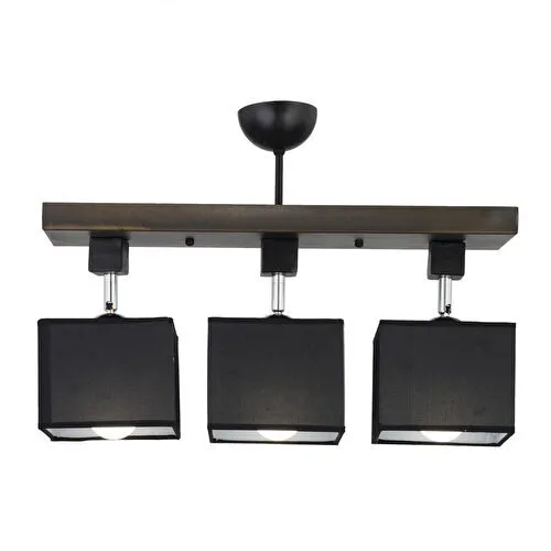 Apliqa Grande 3lü Siyah Modern Koridor Mutfak Salon Plafonyer Avize