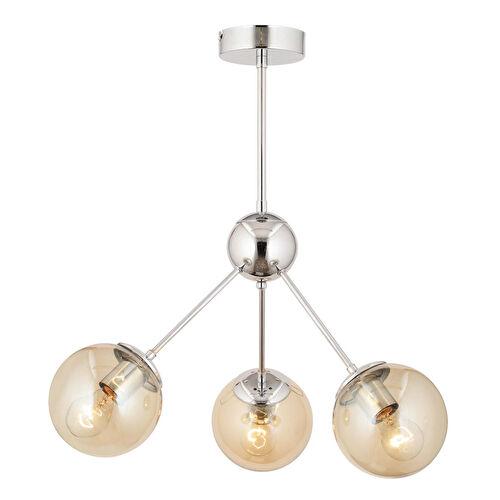 Apliqa Meyo 3lü Krom Bal Camlı Modern Genç Odası Yatak Odası Salon Avize