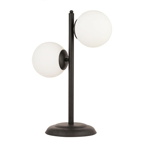 Apliqa Siena 2li Siyah Boyalı Beyaz Camlı Masa Lambası Modern Tasarım -yatak Odası-salon Retro Abajur Apliqa Siena 2li Siyah Boyalı Beyaz Camlı Masa Lambası Modern Tasarım -yatak Odası-salon Retro Abajur