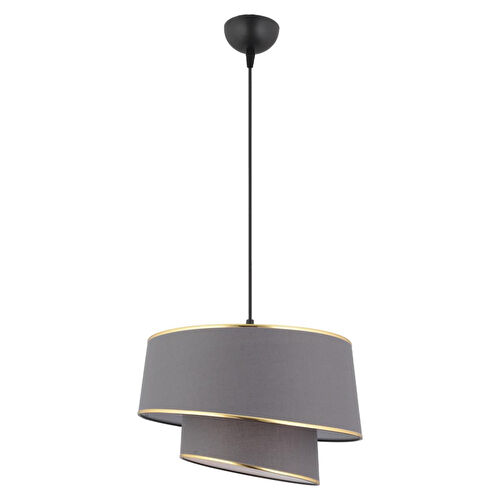 Apliqa Paoni 2 Katlı Antrasit Gold Detaylı Modern Koridor,yatak Odası Salon Avize