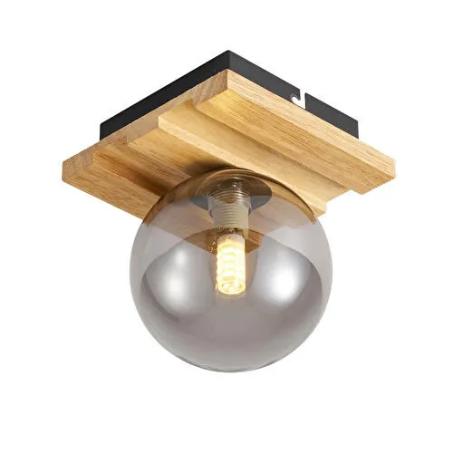 Apliqa Meggy Tekli Ahşap Plafonyer Avize