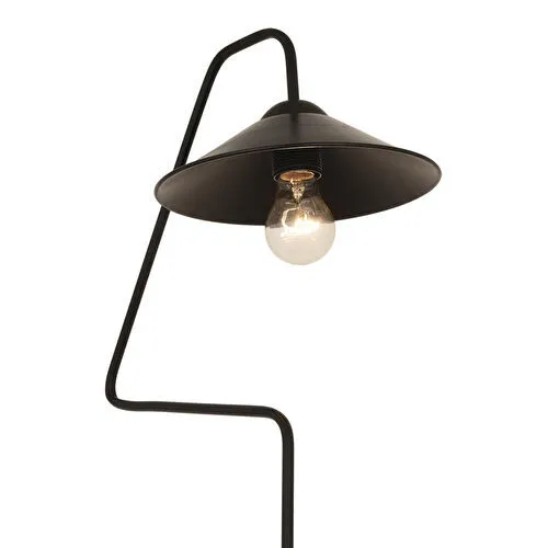 Apliqa Helga Siyah Modern Tasarım Retro Metal Lambader