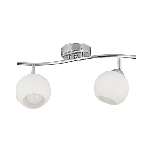 Apliqa Riley 2li Krom Spot Yuvarlak Camlı Mutfak- Banyo Avize