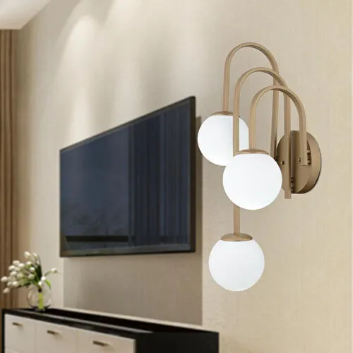 Apliqa Joren 3'lü Yatak Odası-yatak Başı, Cafe,restoran Için Duvar Lambası Tasarım Modern Aplik